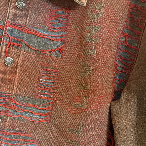 Diesel Red and Brown Distressed Jacket - Picture 8 of 14